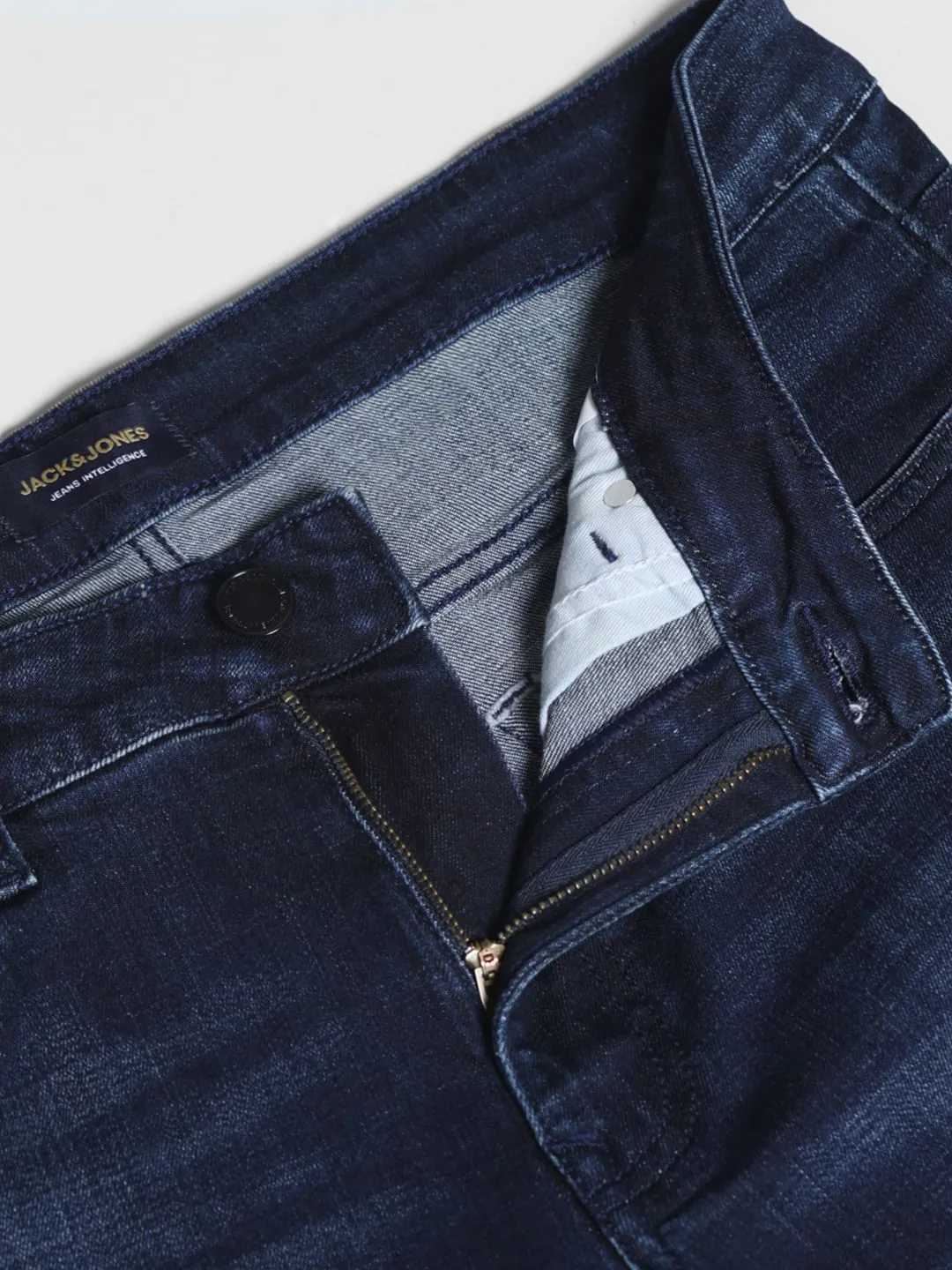 Dark Blue Mid Rise Clark Regular Fit Jeans