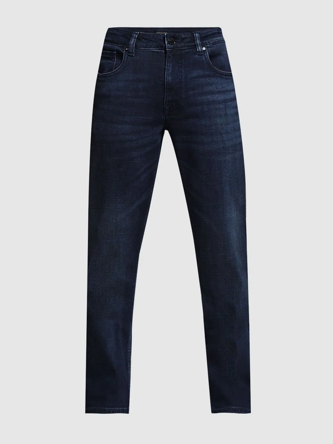 Dark Blue Mid Rise Clark Regular Fit Jeans