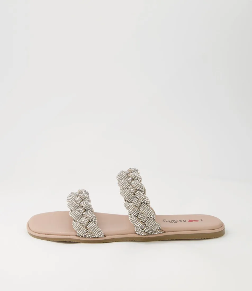 I LOVE BILLY Pasha Nude Microsuede Sandals
