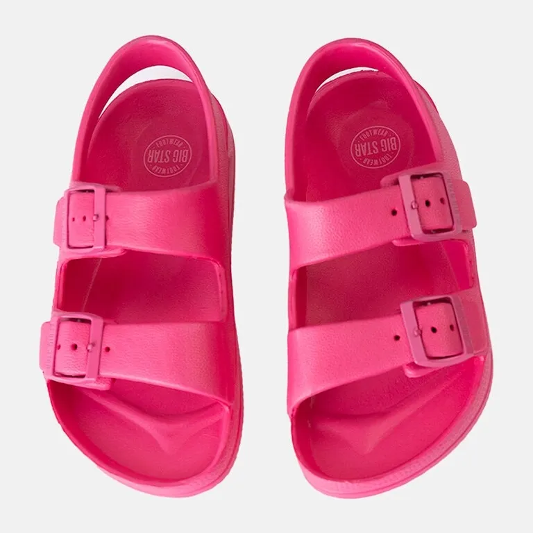 Pink children's sandals Big Star NN374540